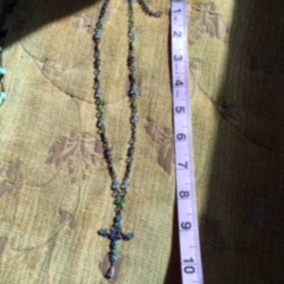 CROSS WITH CRYSTAL AND BEADS - Picture 6 of 7